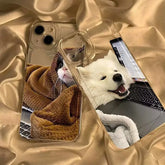 Cute Puppy & Kitty Couple Phone Case for iPhone